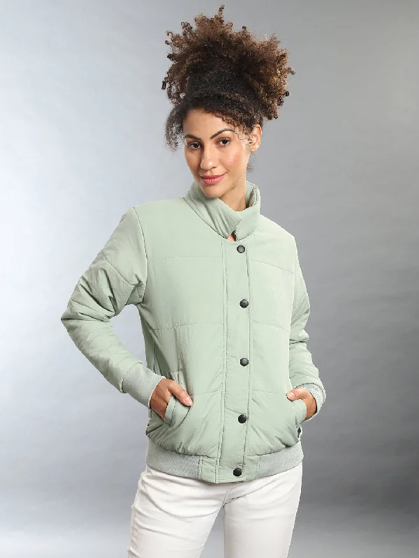 Customer Appreciation Sale Campus Sutra Women Solid Windcheater Bomber Jacket