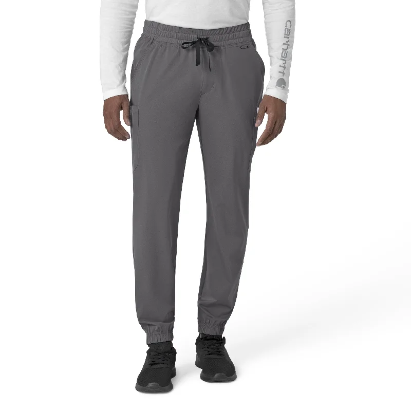 Season Finale Sale Carhartt Force Liberty Men's Comfort Cargo Jogger Scrub Pant - Pewter