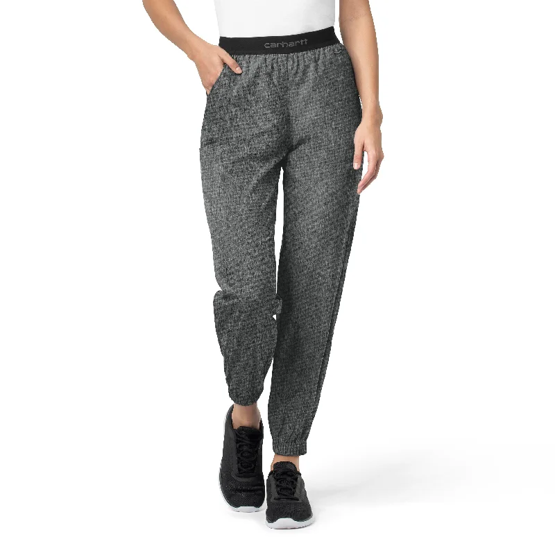 Deep Discounts Carhartt Force Liberty Women's Comfort Cargo Jogger Scrub Pant - Charcoal Heather