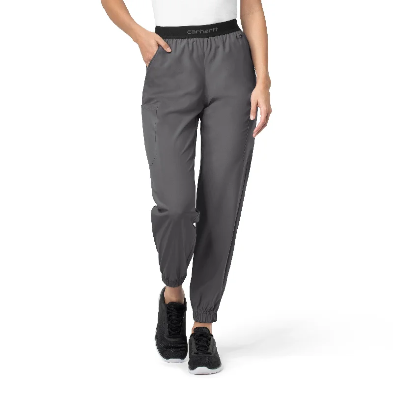 Super Deal Carhartt Force Liberty Women's Comfort Cargo Jogger Scrub Pant - Pewter