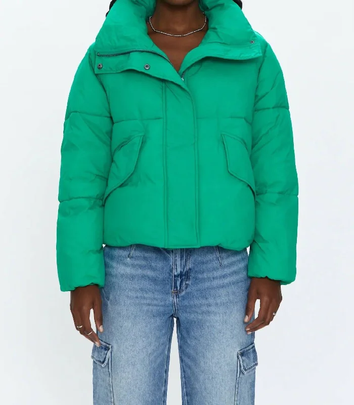 Amazing Deals Donovan Puffer Jacket In Evergreen