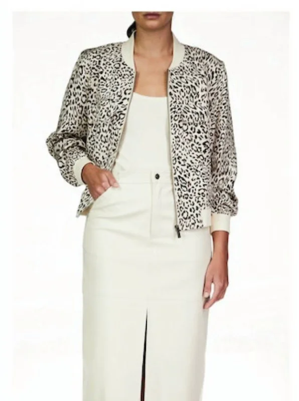 Lowest Price Eve Spots Bomber Jacket In Light Leopard Print