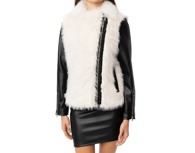 Value Deals Faux Fur Jacket In White