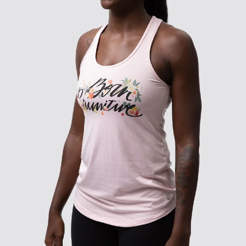 Special Price Floral Calligraphy Staple Tank (Cherry Blossom)