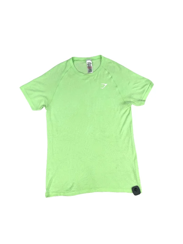Buy Now Green Athletic Top Short Sleeve Gym Shark, Size L