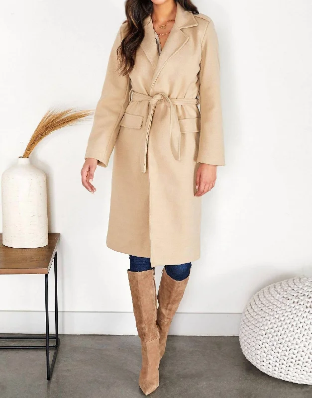 Members Only Italian Felt Wool Trench Coat