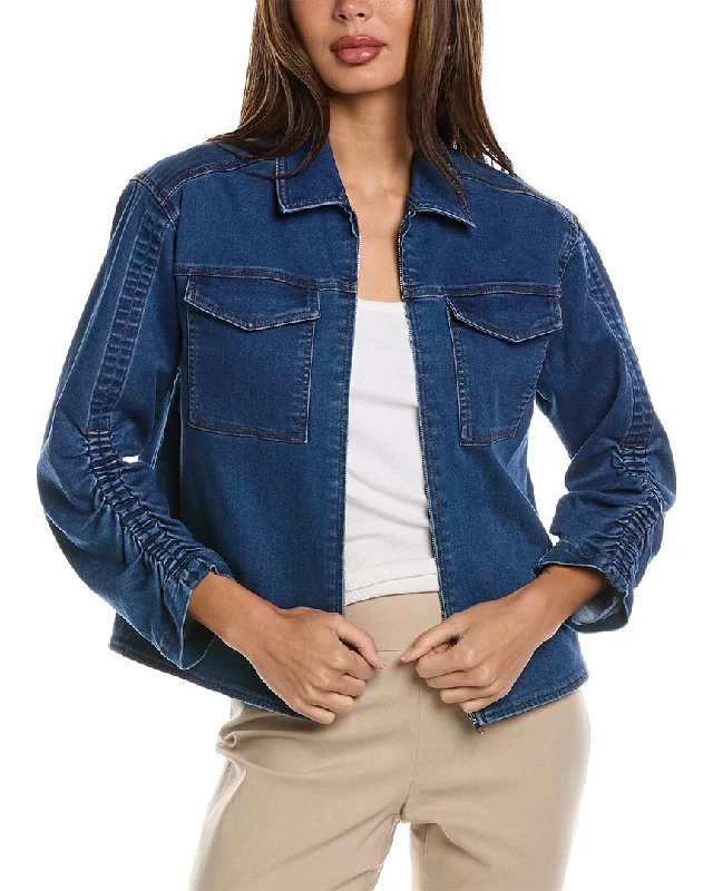 Price Smash Jones New York Shirred Sleeve Denim Jacket