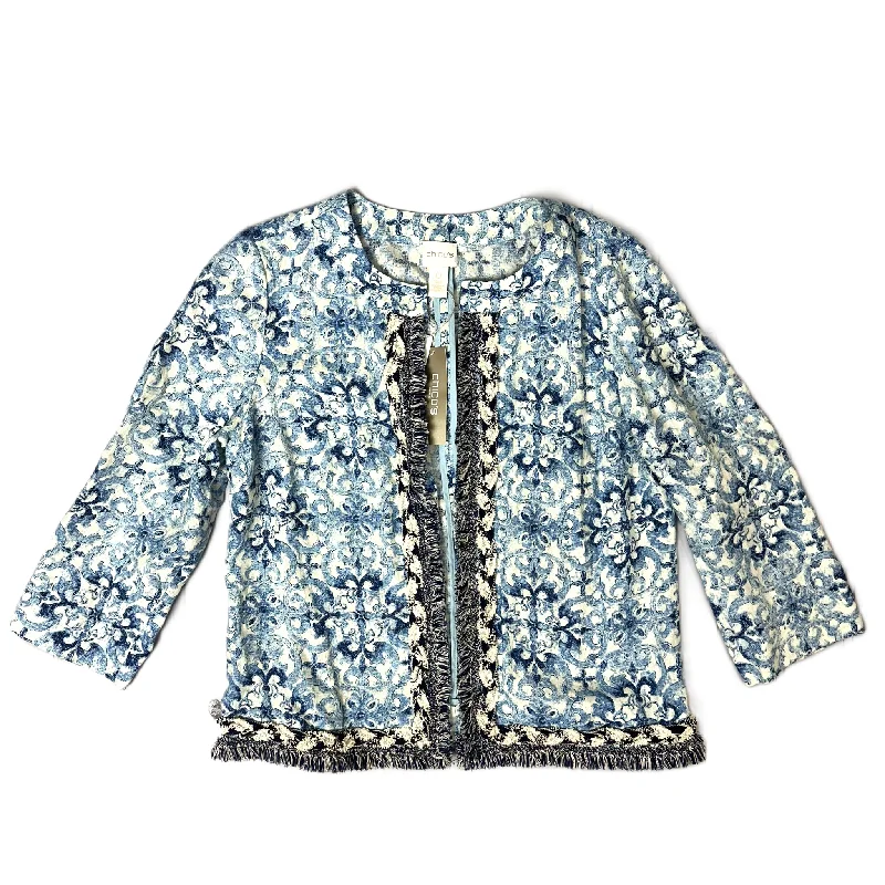 New Arrival Kimono By Chicos In Blue & White, Size: S
