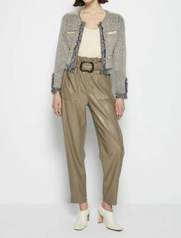 Price Rollback Marleigh Recycled Knitwear Jacket With Pockets In Taupe
