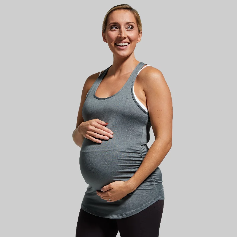 Super Sale Maternity Staple Tank (Slate)