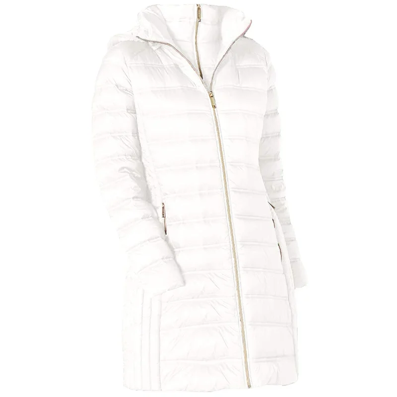 Exclusive Offers Michael Michael Kors White Down Hooded Packable 3/4 Coat