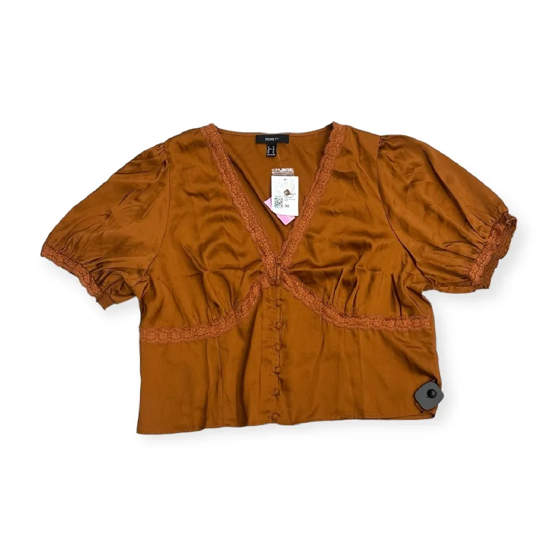 Inventory Reduction Orange Top Short Sleeve Forever 21, Size 3x