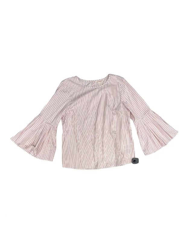 Lowest Price Pink & White Top Long Sleeve Brooks Brothers, Size 12