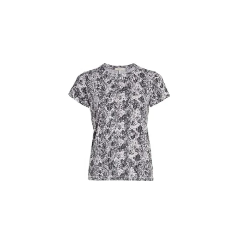 Epic Deals rag & bone Women's All Over Snake design Tee Black/White