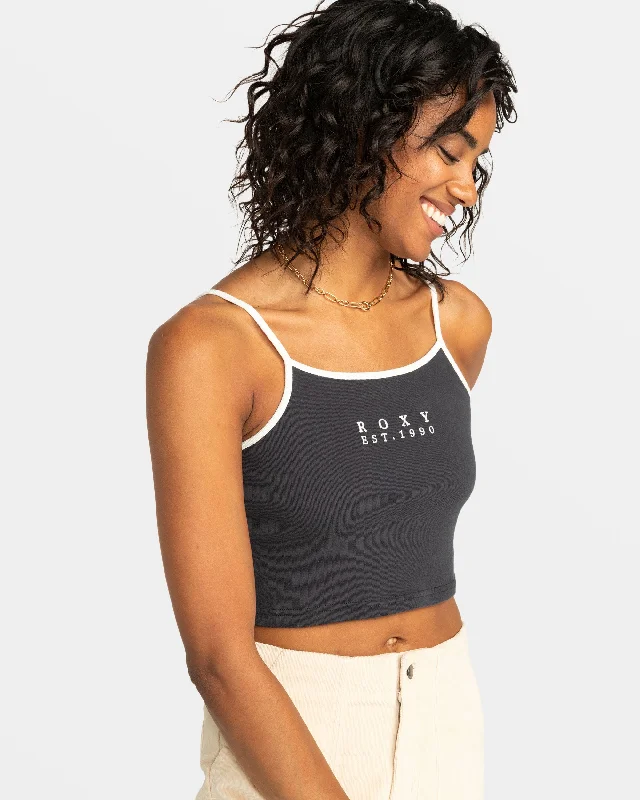 Friends and Family Sale Roxy Vintage Cropped Tank Top - Phantom
