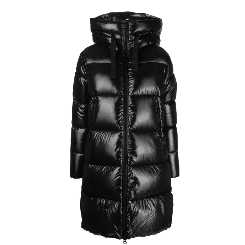 Steals and Deals Save The Duck Women's Isabel Shiny 3/4 Heavy Puffer Coat