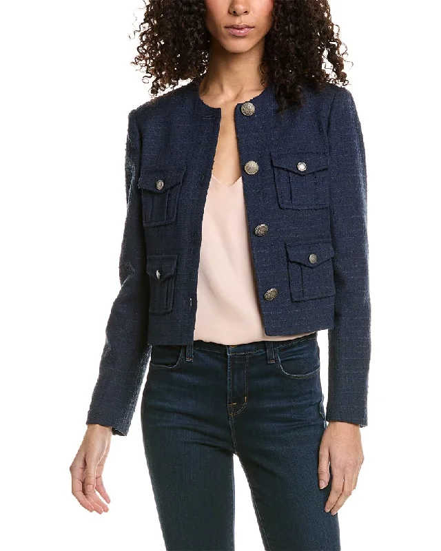 Unbeatable Prices Ted Baker Cropped Boucle Wool-Blend Jacket