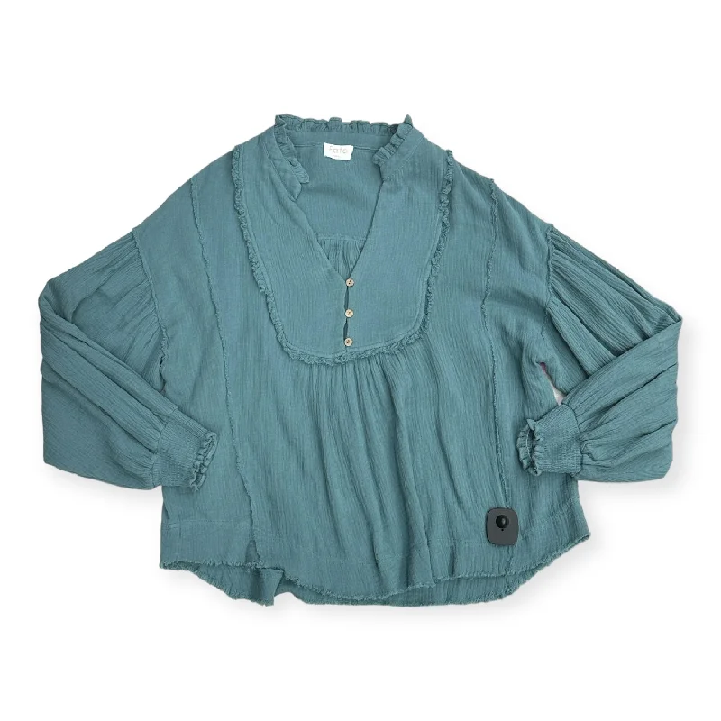 Customer Appreciation Sale Top 2pc 3/4 Sleeve By Fate In Teal, Size: S