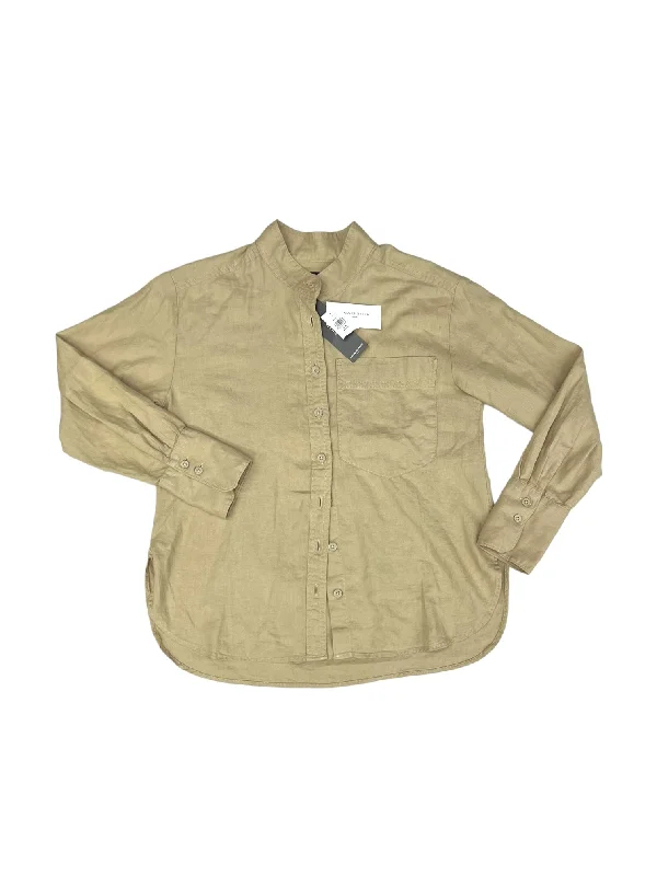 Savings Spectacular Top Long Sleeve By Banana Republic In Beige, Size: Xxs