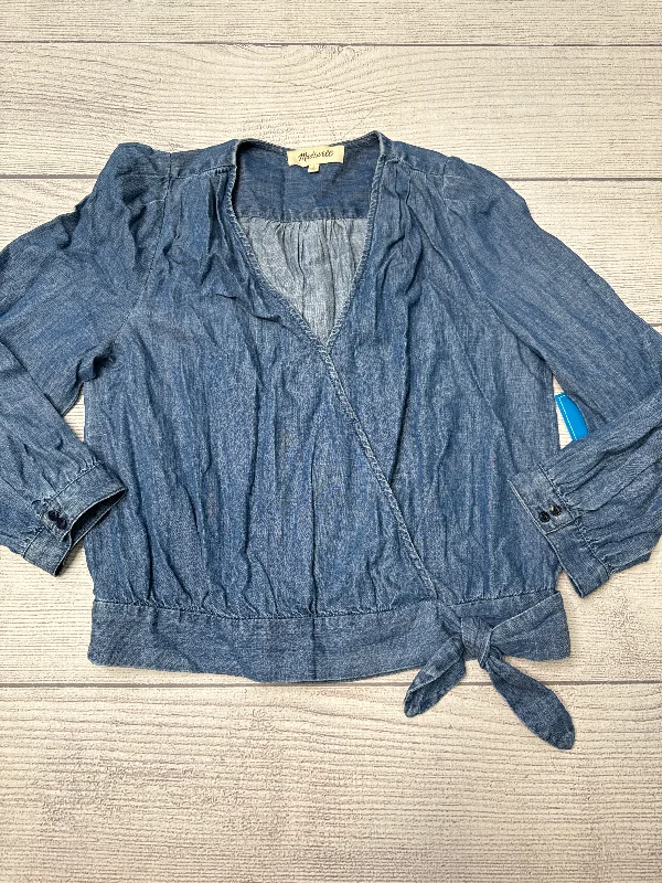 The Best Prices Top Long Sleeve By Madewell In Denim, Size: S