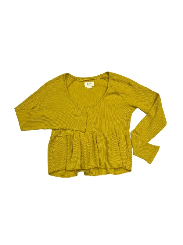 Price Buster Top Long Sleeve By Maeve In Yellow, Size: M