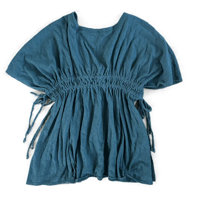 Final Clearance Tunic Short Sleeve By Free People In Teal, Size: Xs