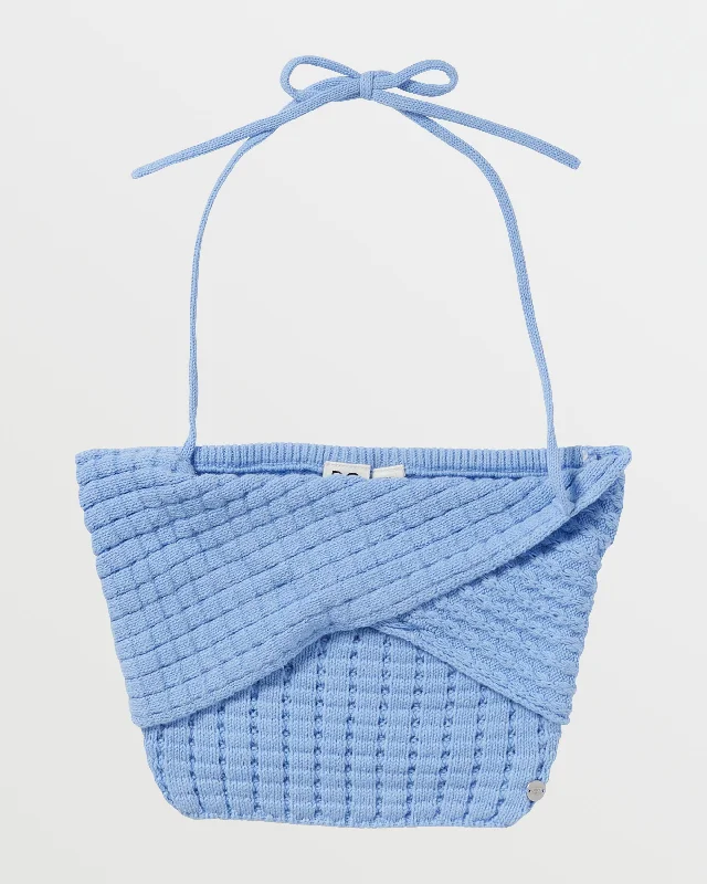 Early Access Venice Knit Halter Top - Bel Air Blue