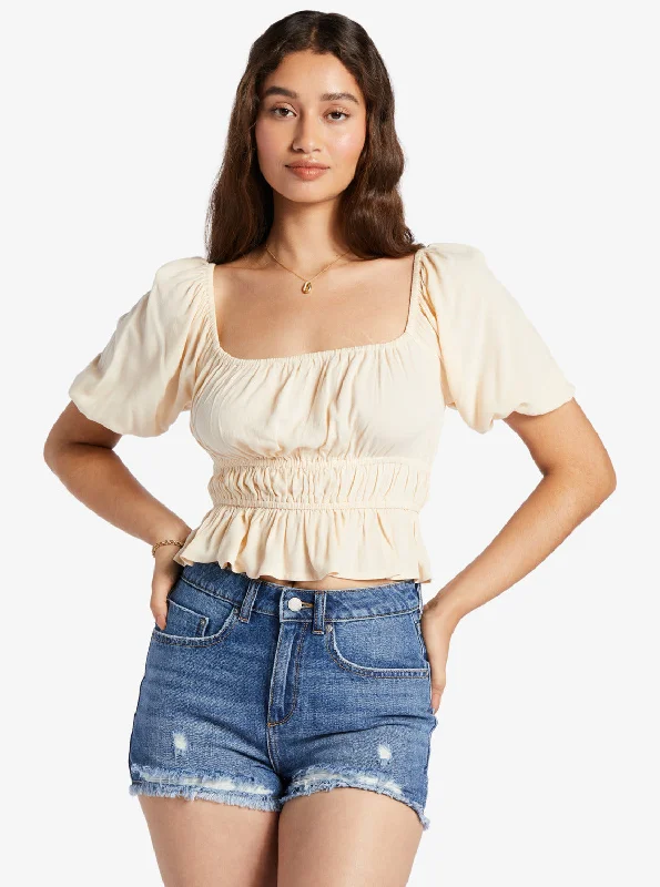 YEAR-End Sale Warm Winds Crop Top - Tapioca