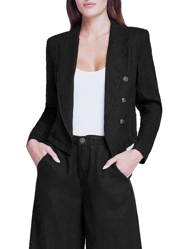 Special Discount Wayne Womens Crop Work Wear Double-Breasted Blazer