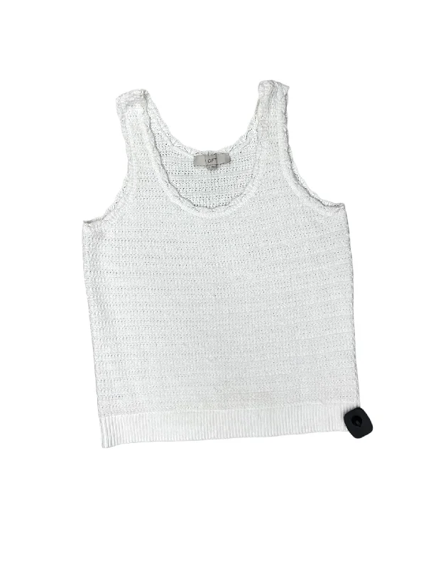 Limited Availability White Top Sleeveless Loft, Size S