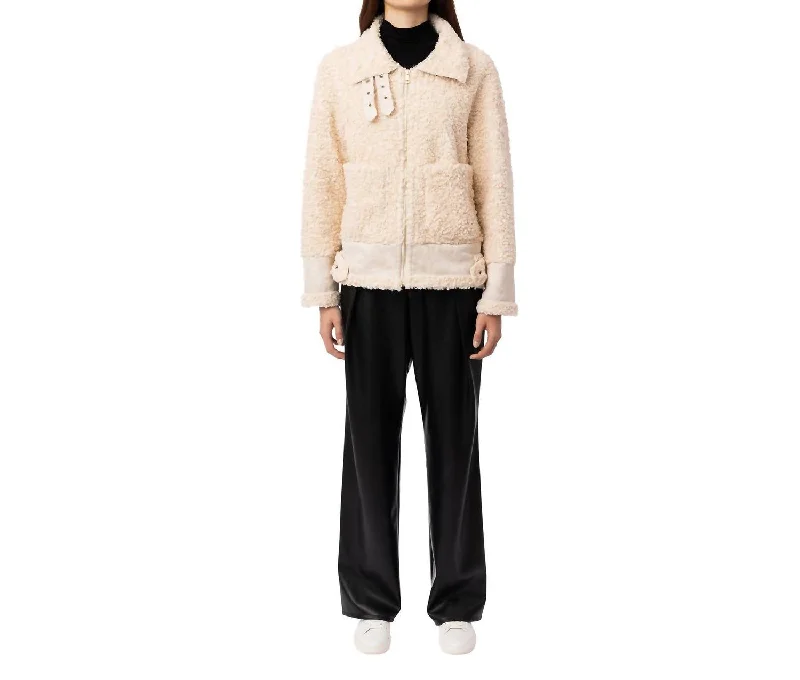 Time-Limited Offer Women's Kylie Teddy Jacket In Cream Sherpa