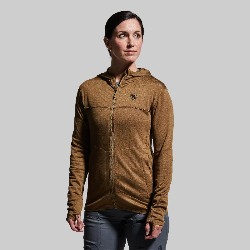Holiday Sale Women's Quiver Full Zip Hoodie (Coyote Brown)