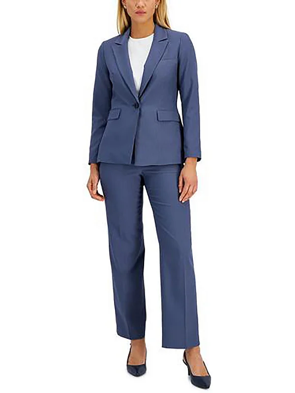 Instant Discount Womens Striped Office One-Button Blazer