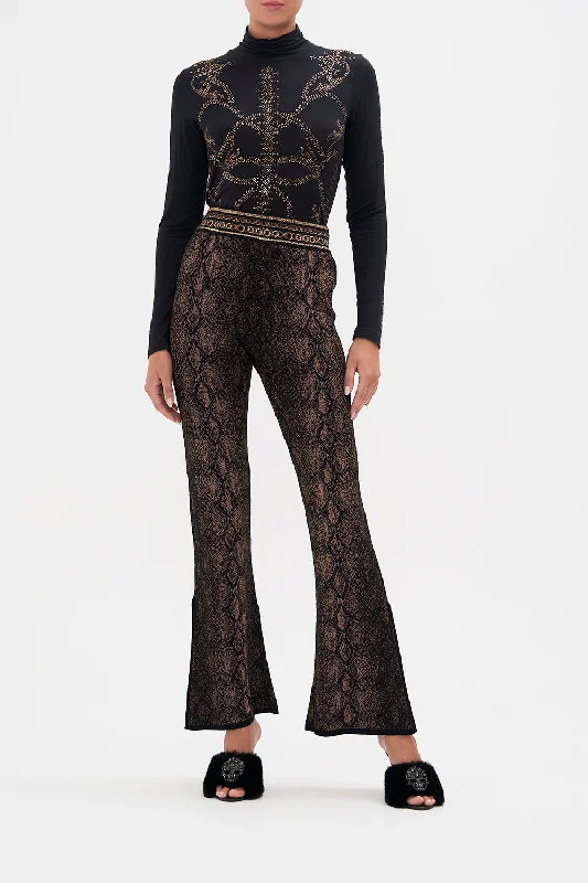 The Best Prices SPLIT FLARE KNIT PANT WILD HORSES