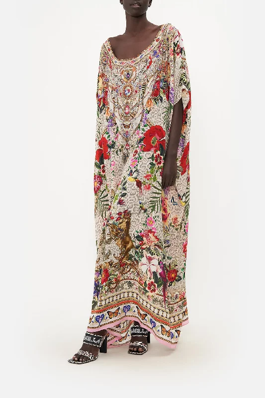 Quick Sale ROUND NECK KAFTAN LEOS BOUQUET