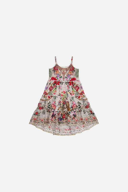 Sneak Peek Sale KIDS HIGH LOW HEM DRESS 12-14 LEOS BOUQUET