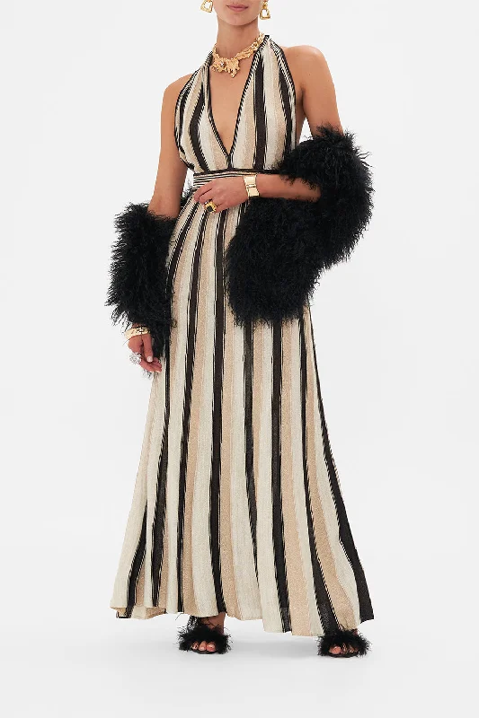 Deal Zone HALTER NECK KNIT DRESS SOUL OF A STAR GAZER