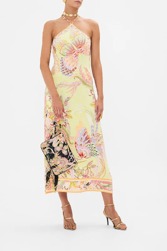 Sale Event LONG JERSEY HALTER DRESS COSMIC TUSCAN