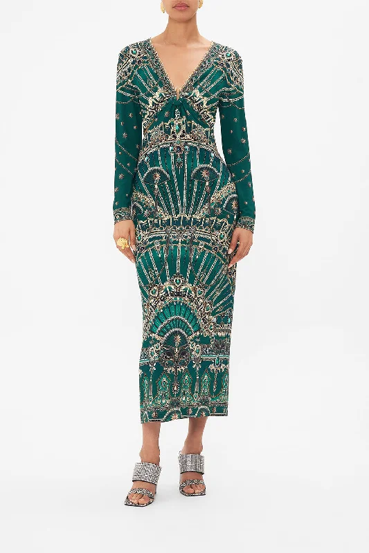 Warehouse Sale CUT OUT JERSEY DRESS WITH HARDWARE A VENICE VEIL