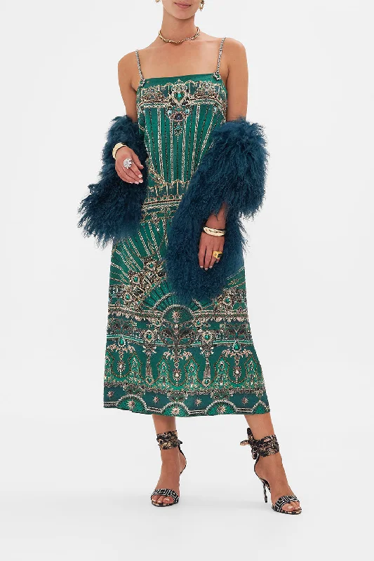 Markdown Madness SQUARE NECK MIDI DRESS A VENICE VEIL