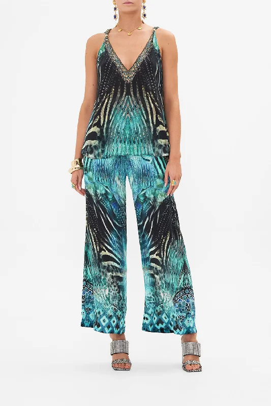 Unmissable Offer TANK TOP WITH STRAP BEAD DETAIL AZURE ALLURE