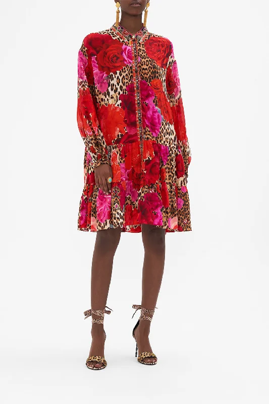 Daily Deals TIERED SHIRT DRESS HEART LIKE A WILDFLOWER