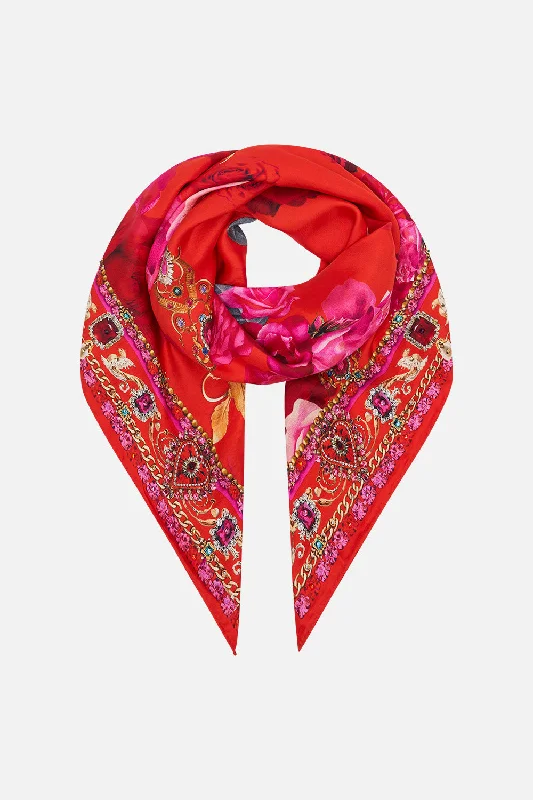 Markdowns LARGE SQUARE SCARF ITALIAN ROSA