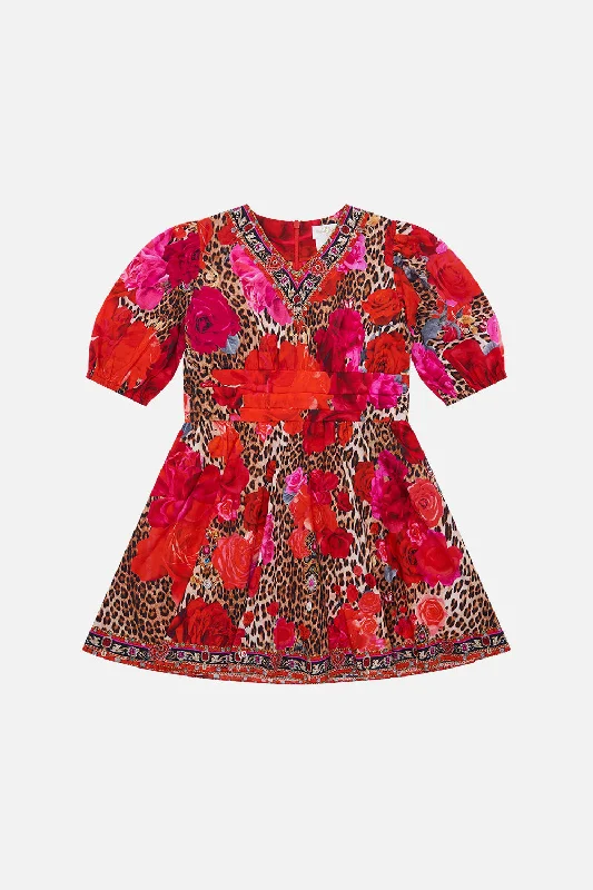 Final Markdown KIDS MINI DRESS WITH PUFF SLEEVE 4-10 HEART LIKE A WILDFLOWER