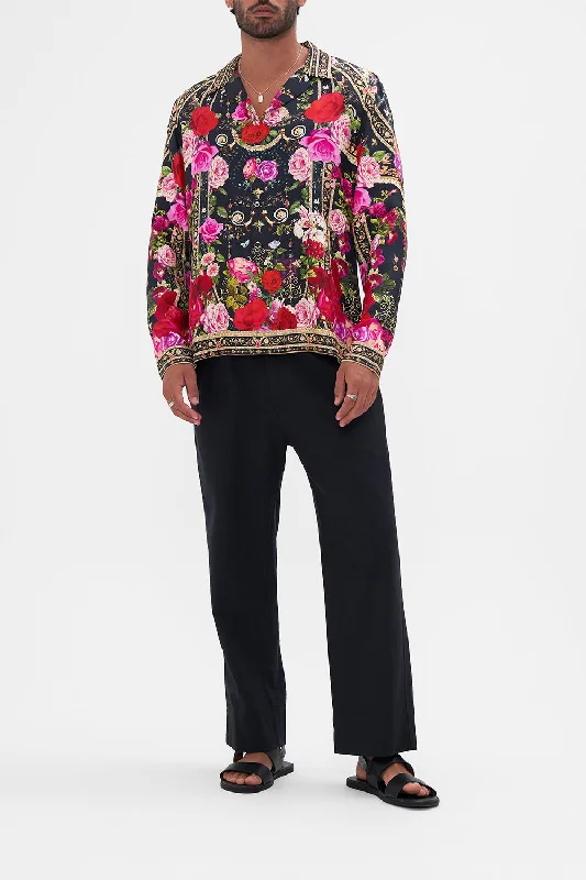 Early Bird Discount LONG SLEEVE CAMP COLLARED SHIRT RESERVATION FOR LOVE