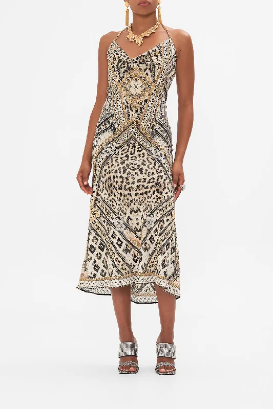 Hurry In BIAS HALTER DRESS MOSAIC MUSE