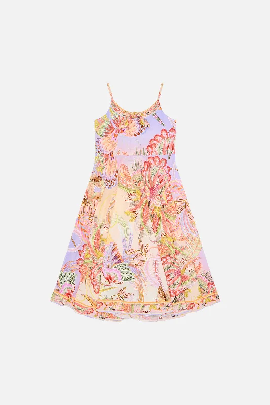 Limited Availability KIDS TIE FRONT MAXI DRESS 12-14 COSMIC TUSCAN