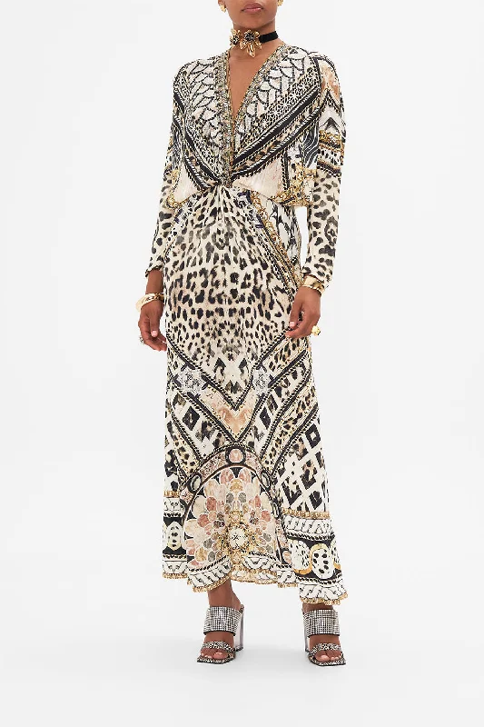 Limited Availability TWIST FRONT BATWING DRESS MOSAIC MUSE