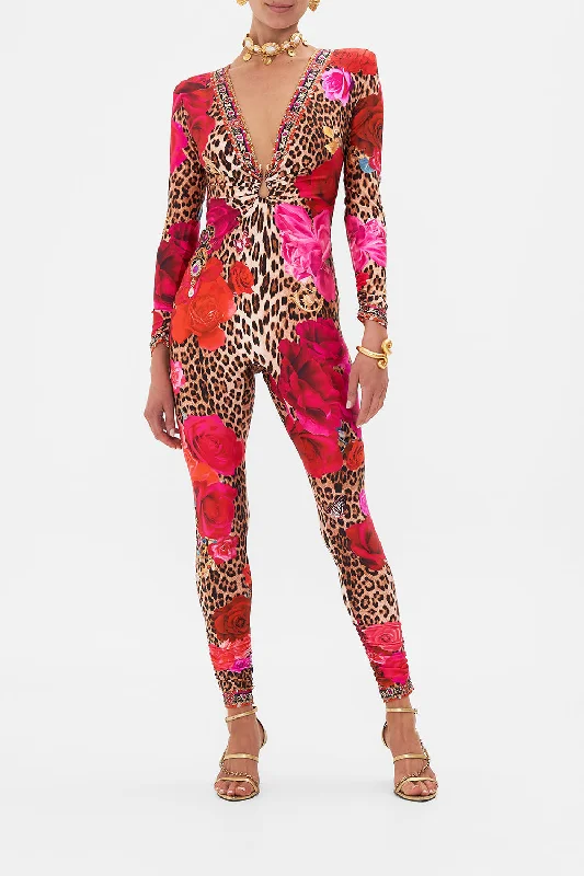 Early Access PLUNGE FRONT CATSUIT WITH RING HEART LIKE A WILDFLOWER