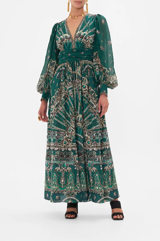 Blowout Sale LONG DRESS WITH RUCHED WAISTBAND A VENICE VEIL
